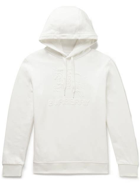 mens white burberry hoodie|Burberry hoodie vintage.